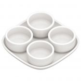 Kit de Petisqueiras Bold Germer Porcelana Branca 5 Peças