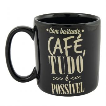Caneca Clindrica em Ceramica Uatt 300 ml - Bastante Cafe
