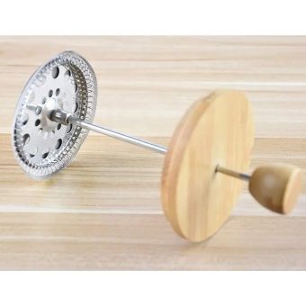 Cafeteira Prensa Francesa em Vidro Barossilicato Bambu e Aço Inox 350ml