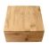 Caixa em bambu quadrada com 4 divisorias 16cm x 16cm x 7,8cm