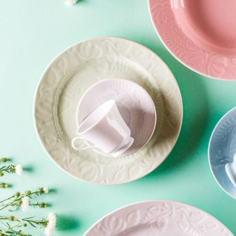 Xícara Para Café Porcelana Germer Folk Kit 6 Peças