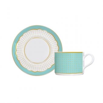 Xícara Para Café Porcelana Germer Royal Tiffany Kit 6 Peças