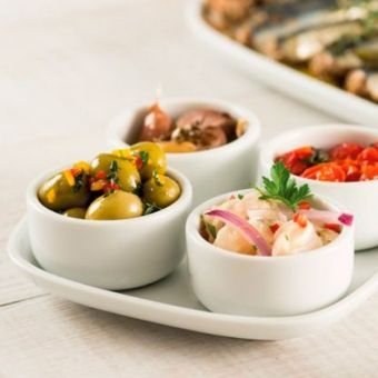 Kit de Petisqueiras Bold Germer Porcelana Branca 5 Peças