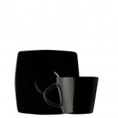 Xícara Para Café Porcelana Germer Preto Linha Oriental Kit 6 Peças